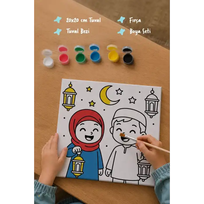 Ramazan Eğitici Boyama Seti Fenerli Çocuklar (Şövalesiz)