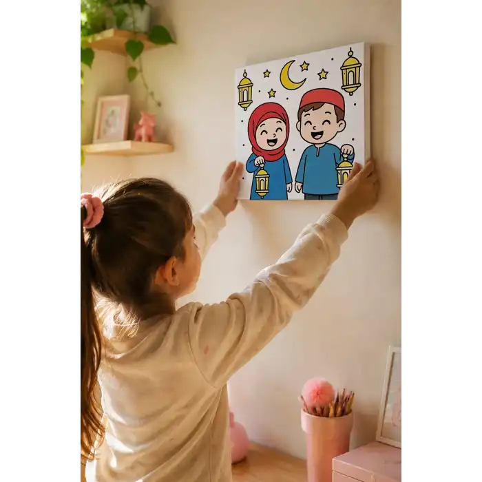 Ramazan Eğitici Boyama Seti Fenerli Çocuklar (Şövalesiz)