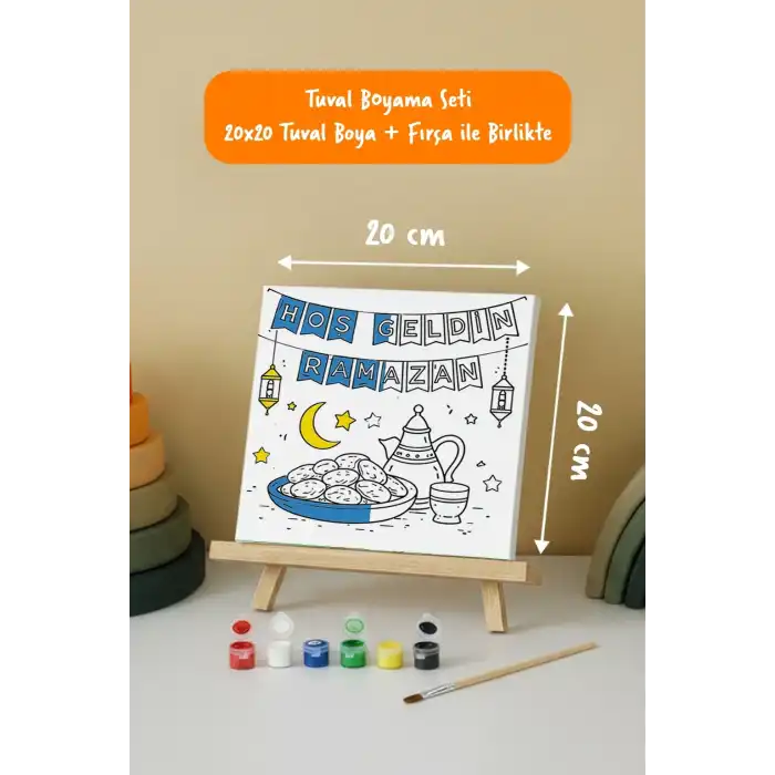 Ramazan Eğitici Boyama Seti Hoş Geldin Ramazan Sofrası (Şövaleli)