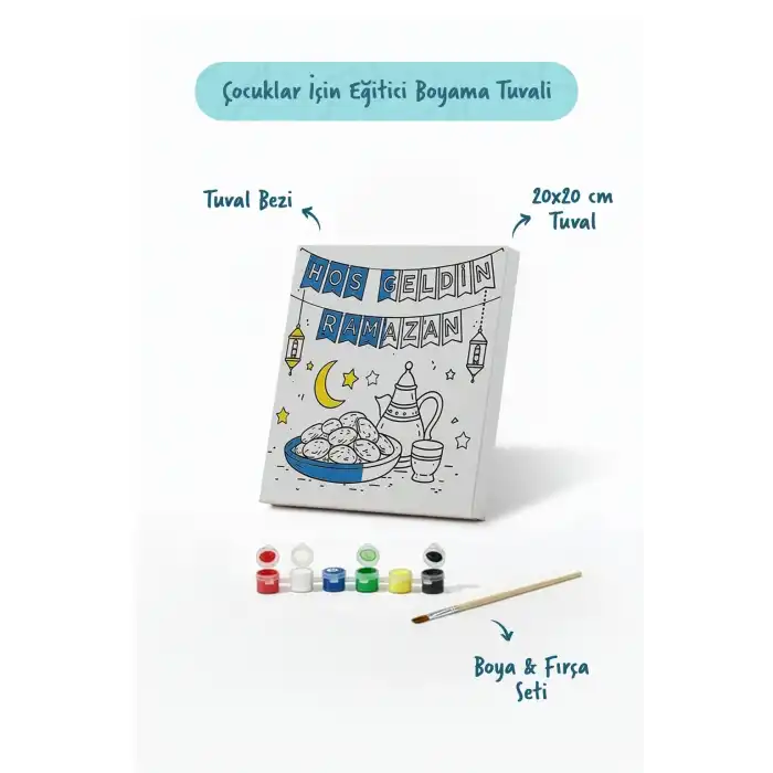 Ramazan Eğitici Boyama Seti Hoş Geldin Ramazan Sofrası (Şövalesiz)