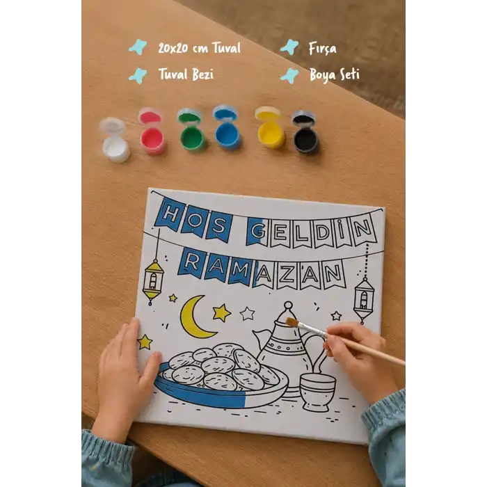 Ramazan Eğitici Boyama Seti Hoş Geldin Ramazan Sofrası (Şövalesiz)