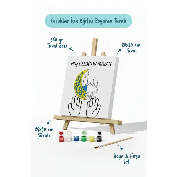 Ramazan Eğitici Boyama Seti Hoş Geldin Ramazan (Şövaleli)