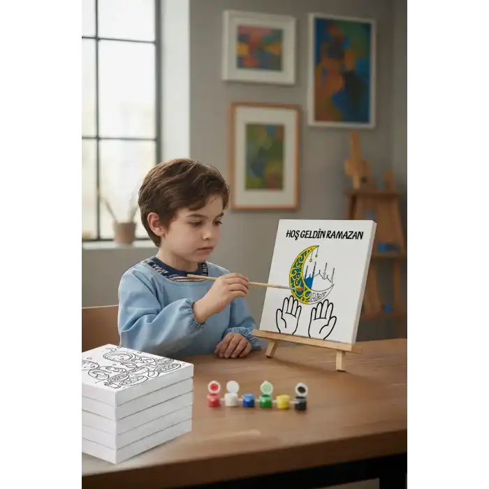 Ramazan Eğitici Boyama Seti Hoş Geldin Ramazan (Şövaleli)