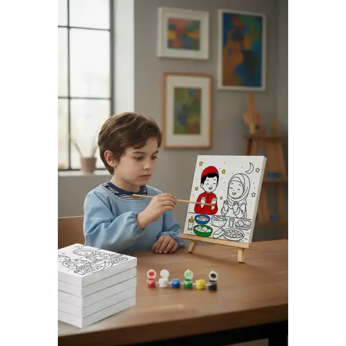 Ramazan Eğitici Boyama Seti İftar Sofrası (Şövaleli)
