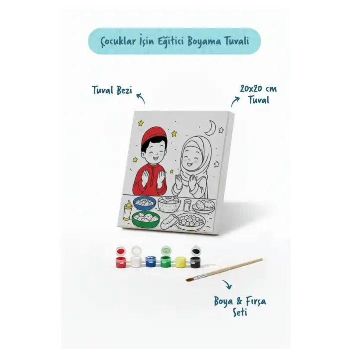 Ramazan Eğitici Boyama Seti İftar Sofrası (Şövalesiz)