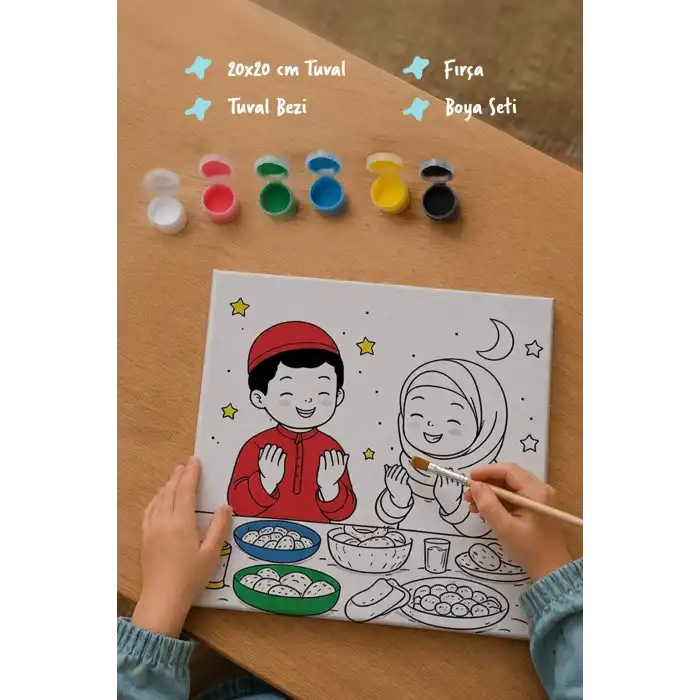 Ramazan Eğitici Boyama Seti İftar Sofrası (Şövalesiz)
