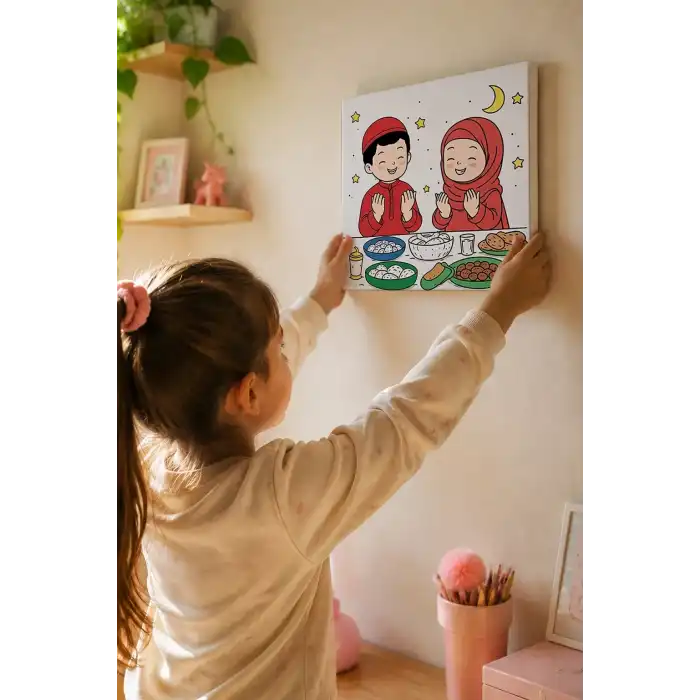 Ramazan Eğitici Boyama Seti İftar Sofrası (Şövalesiz)