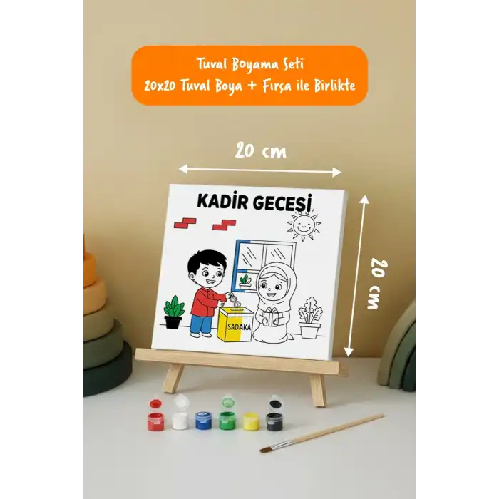 Ramazan Eğitici Boyama Seti Kadir Gecesi Sadaka (Şövaleli)