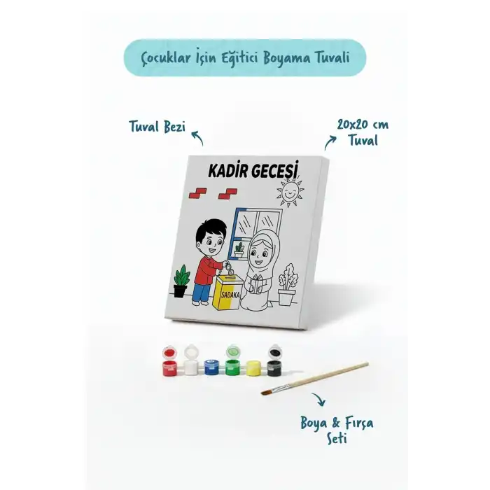Ramazan Eğitici Boyama Seti Kadir Gecesi Sadaka (Şövalesiz)