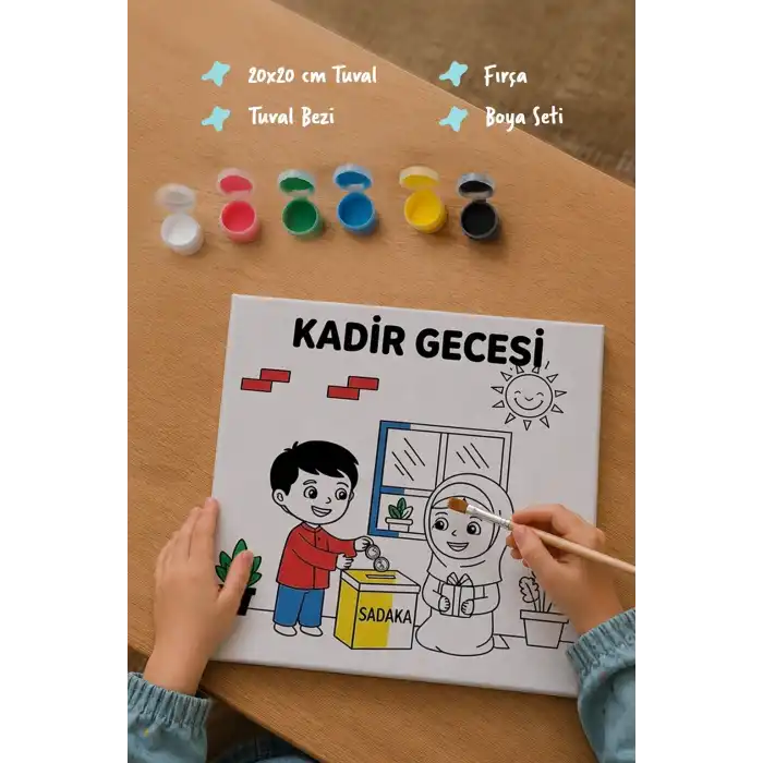 Ramazan Eğitici Boyama Seti Kadir Gecesi Sadaka (Şövalesiz)
