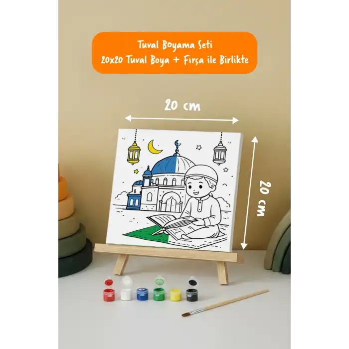 Ramazan Eğitici Boyama Seti Kur’an Okuyan Çocuk (Şövaleli)