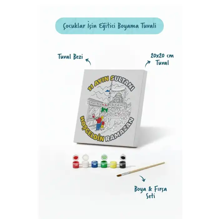 Ramazan Eğitici Boyama Seti Mahallede Ramazan Coşkusu (Şövalesiz)