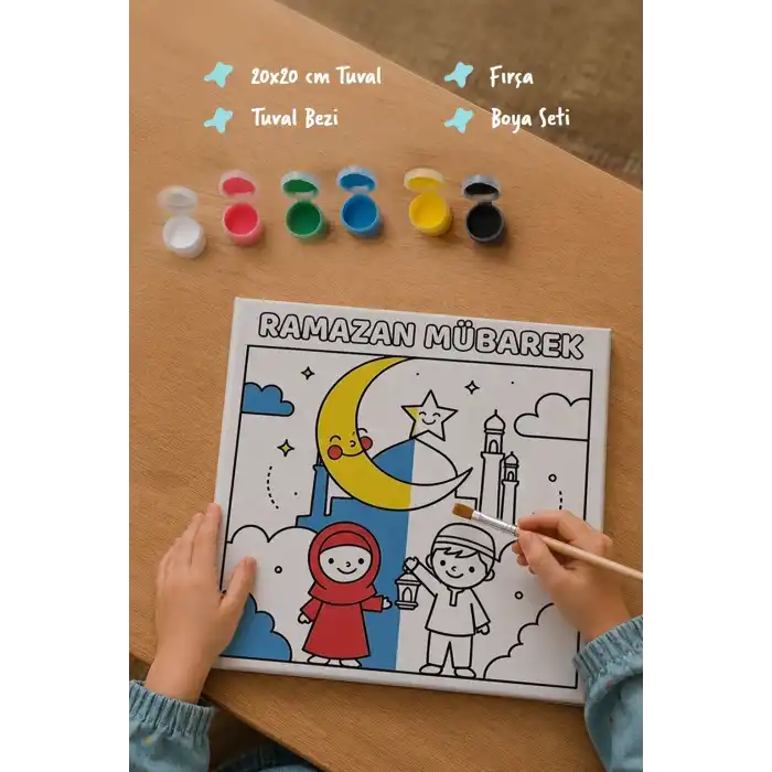 Ramazan Eğitici Boyama Seti Ramazan Mübarek (Şövalesiz)