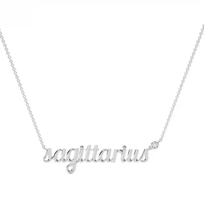 Sagittarius Solitaire Necklace