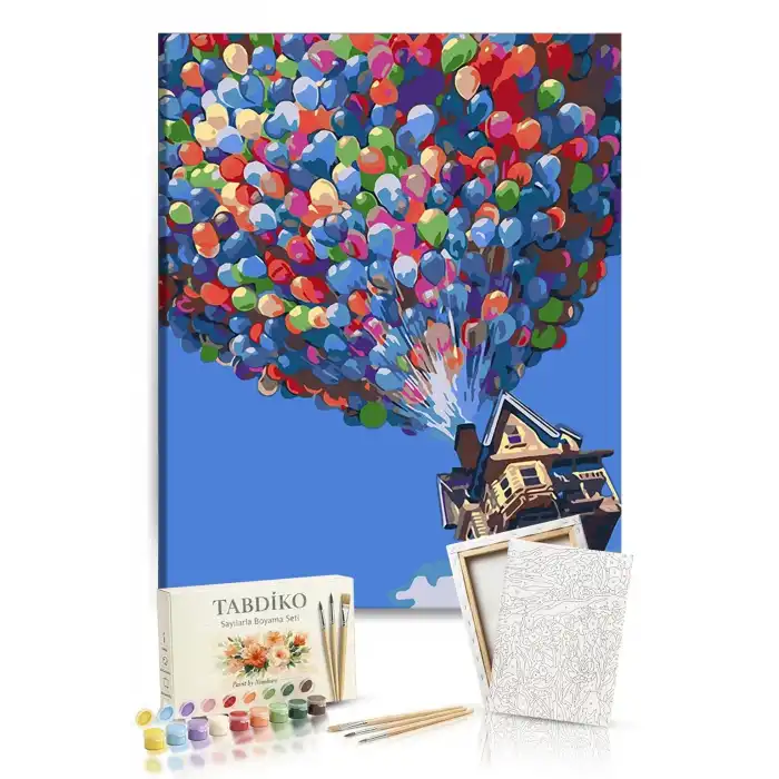Sayılarla Boyama Seti 40 x 50 cm Tuval Şasesine Gerili Yukarı Bak
