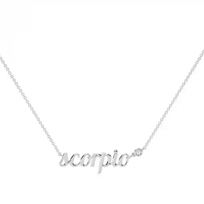 Scorpio Solitaire Necklace