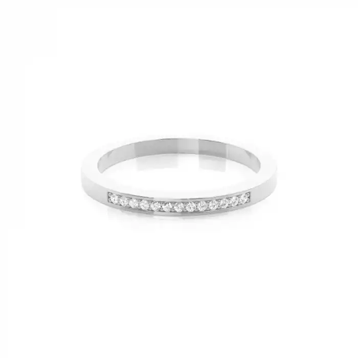 Sleek Row Diamond Band