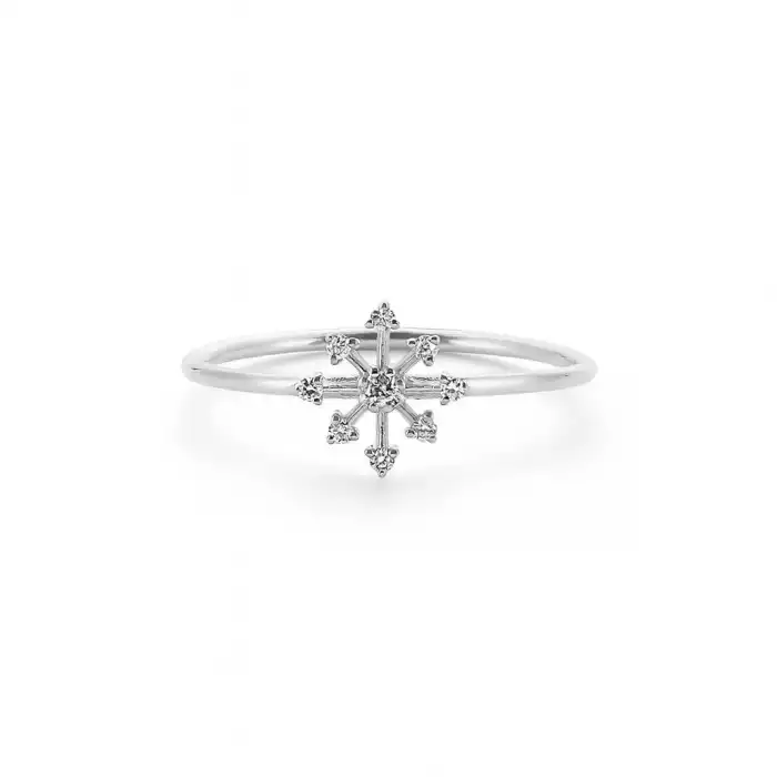 Snowflake Diamond Ring