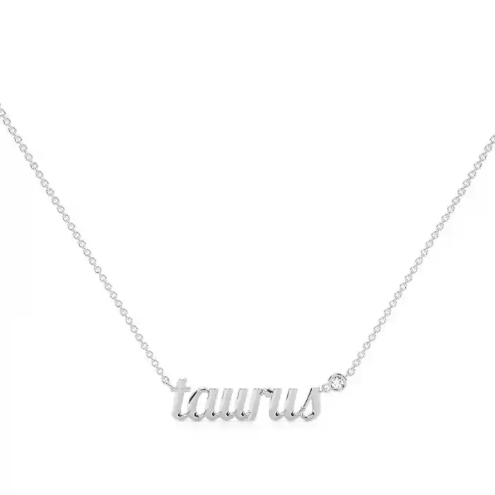 Taurus Solitaire Necklace