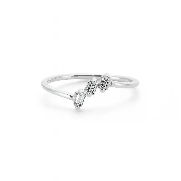 Three-Stone Baguette Diamond Ring