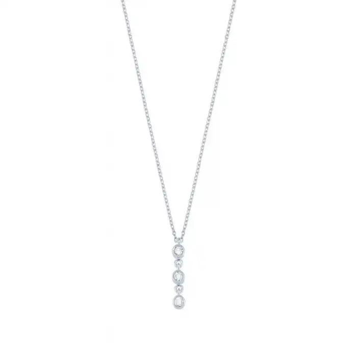 Three-Stone Diamond Pendant Necklace