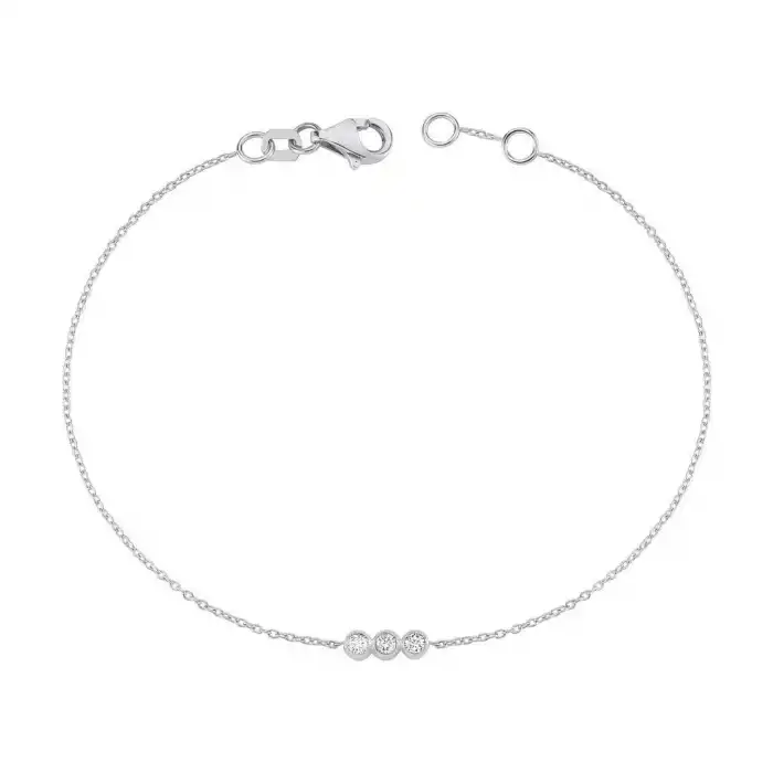 Triple Diamond Chain Bracelet