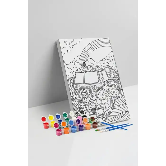 Vosvos Desenli Mandala Tuval Boyama Seti 40x50 cm