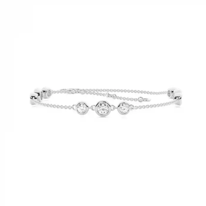White Gold Chain Diamond Bracelets
