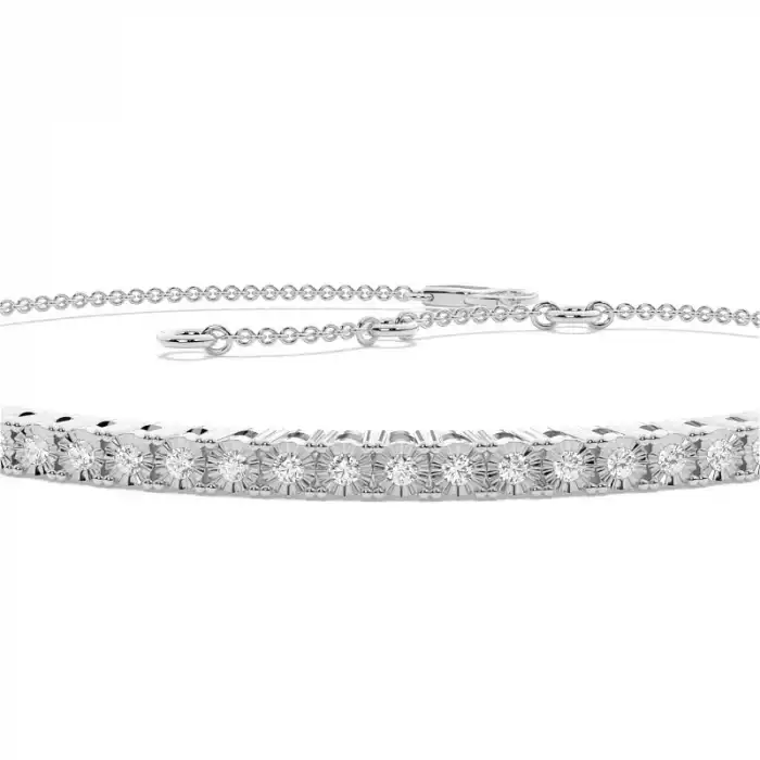 White Gold Chain Diamond Bracelets