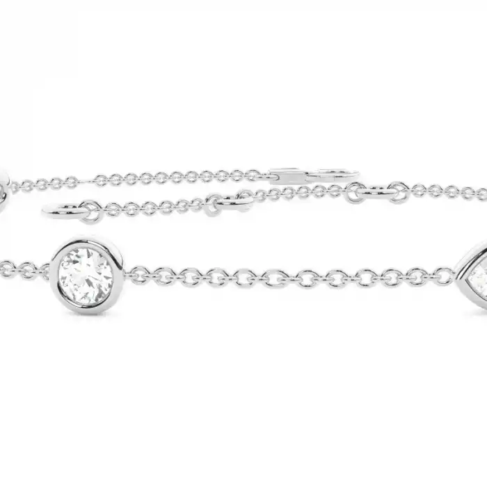 White Gold Chain Diamond Bracelets