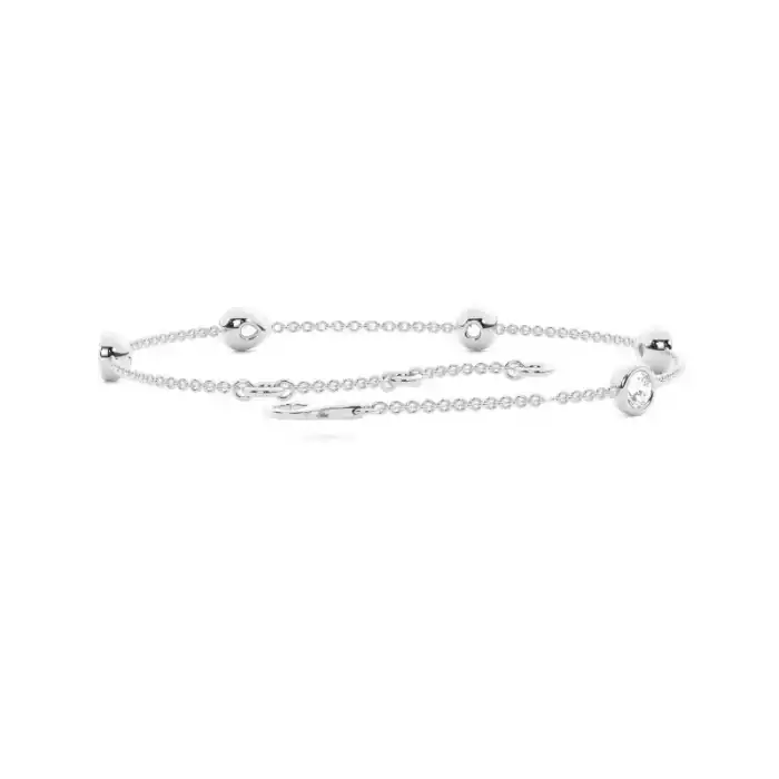 White Gold Chain Diamond Bracelets