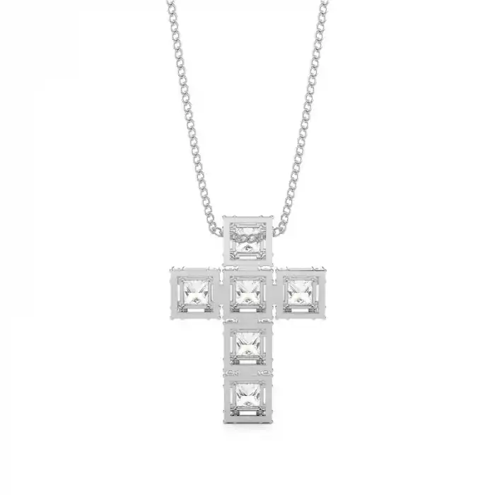 White Gold Cross Diamond Pendants