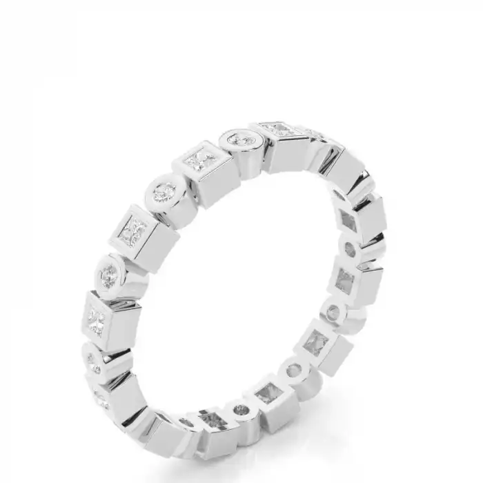 White Gold Diamond Anniversary Rings