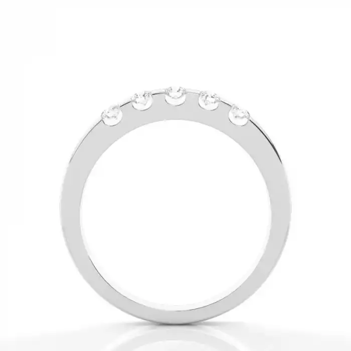 White Gold Five Stone Diamond Rings