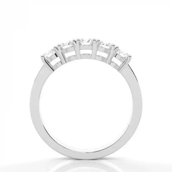 White Gold Five Stone Diamond Rings