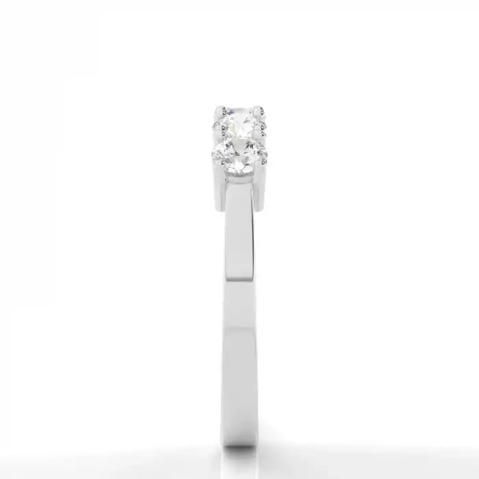 White Gold Five Stone Diamond Rings