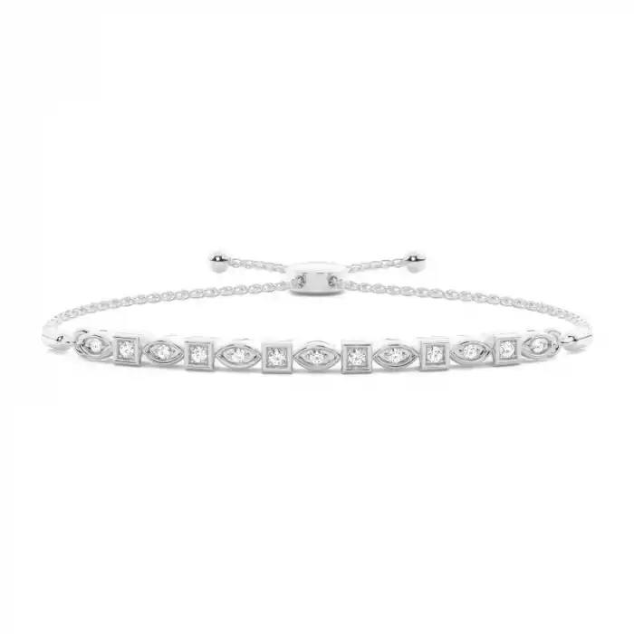 White Gold Friendship Diamond Bracelets