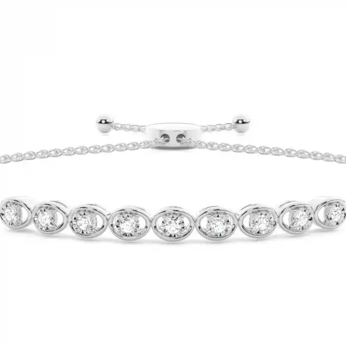 White Gold Friendship Diamond Bracelets