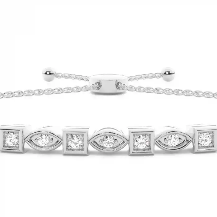 White Gold Friendship Diamond Bracelets