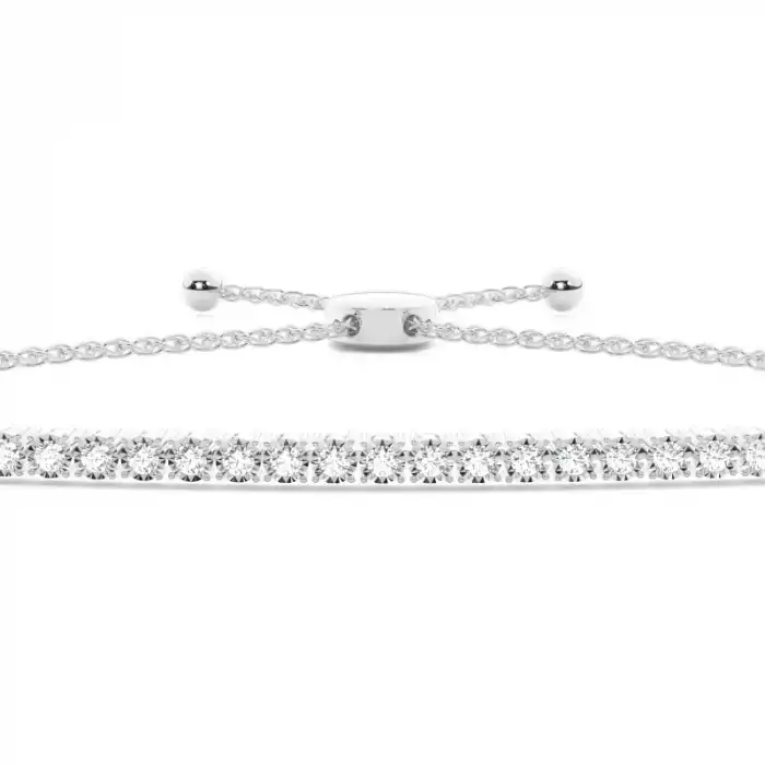 White Gold Friendship Diamond Bracelets