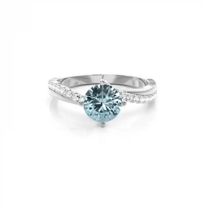White Gold Gemstone Rings Diamond Engagement