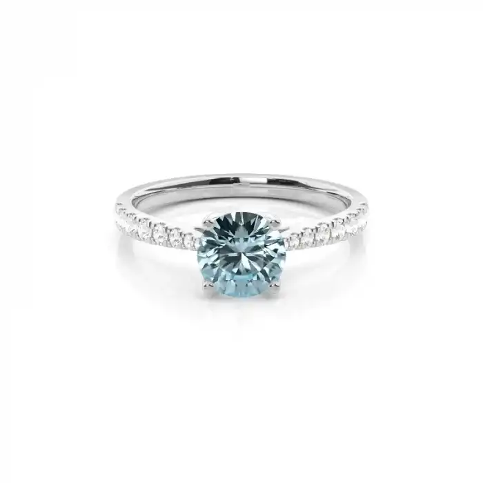 White Gold Gemstone Rings Diamond Engagement