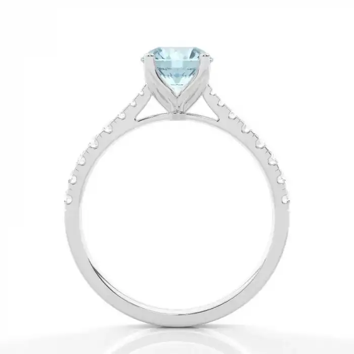 White Gold Gemstone Rings Diamond Engagement