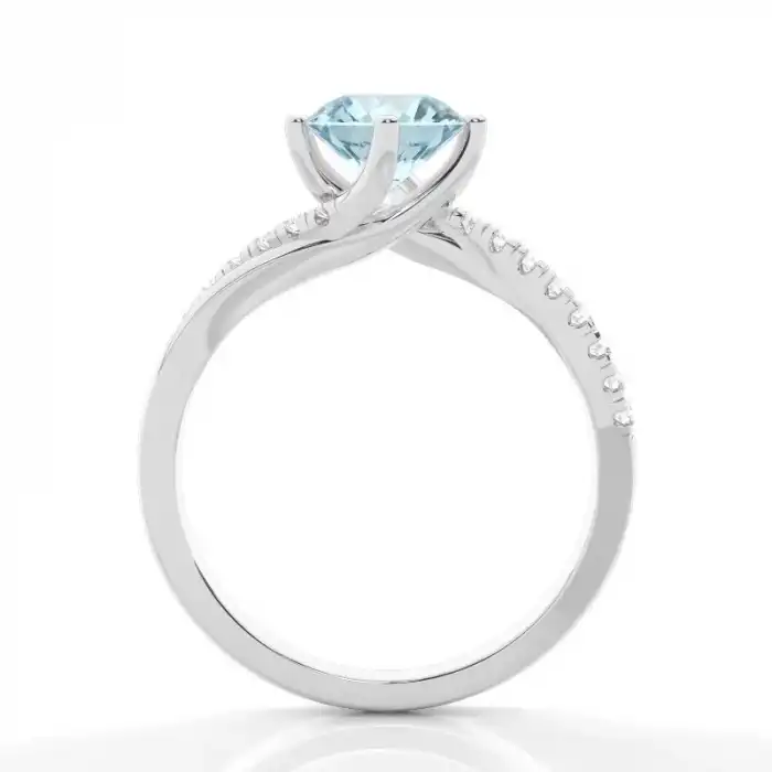 White Gold Gemstone Rings Diamond Engagement