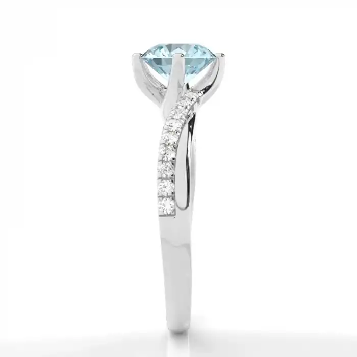 White Gold Gemstone Rings Diamond Engagement