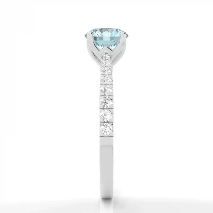White Gold Gemstone Rings Diamond Engagement