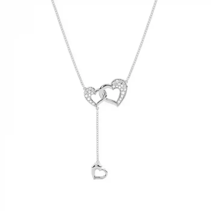 White Gold Heart Diamond Pendants
