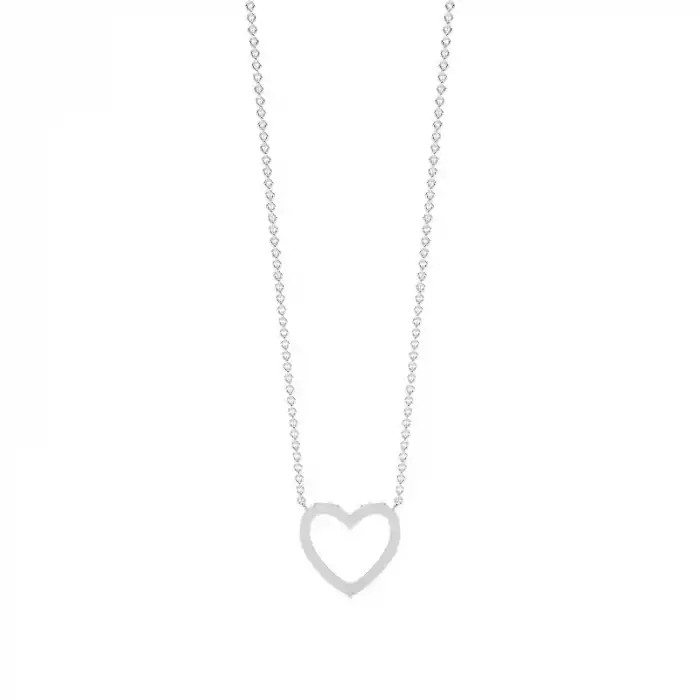 White Gold Heart Diamond Pendants