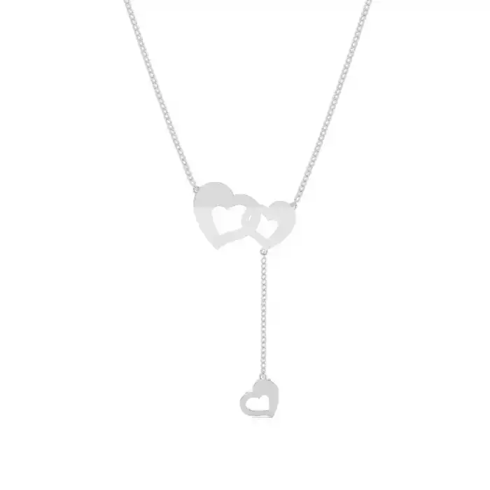 White Gold Heart Diamond Pendants