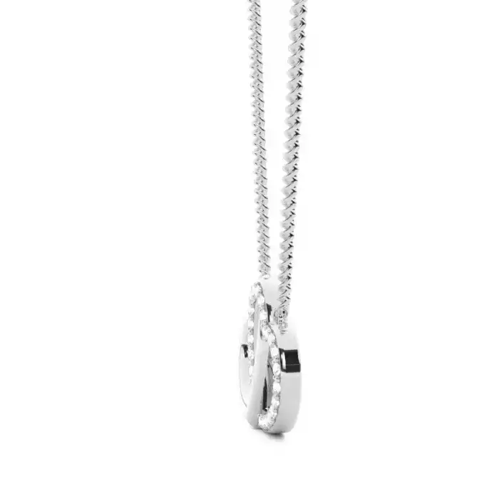 White Gold Heart Diamond Pendants
